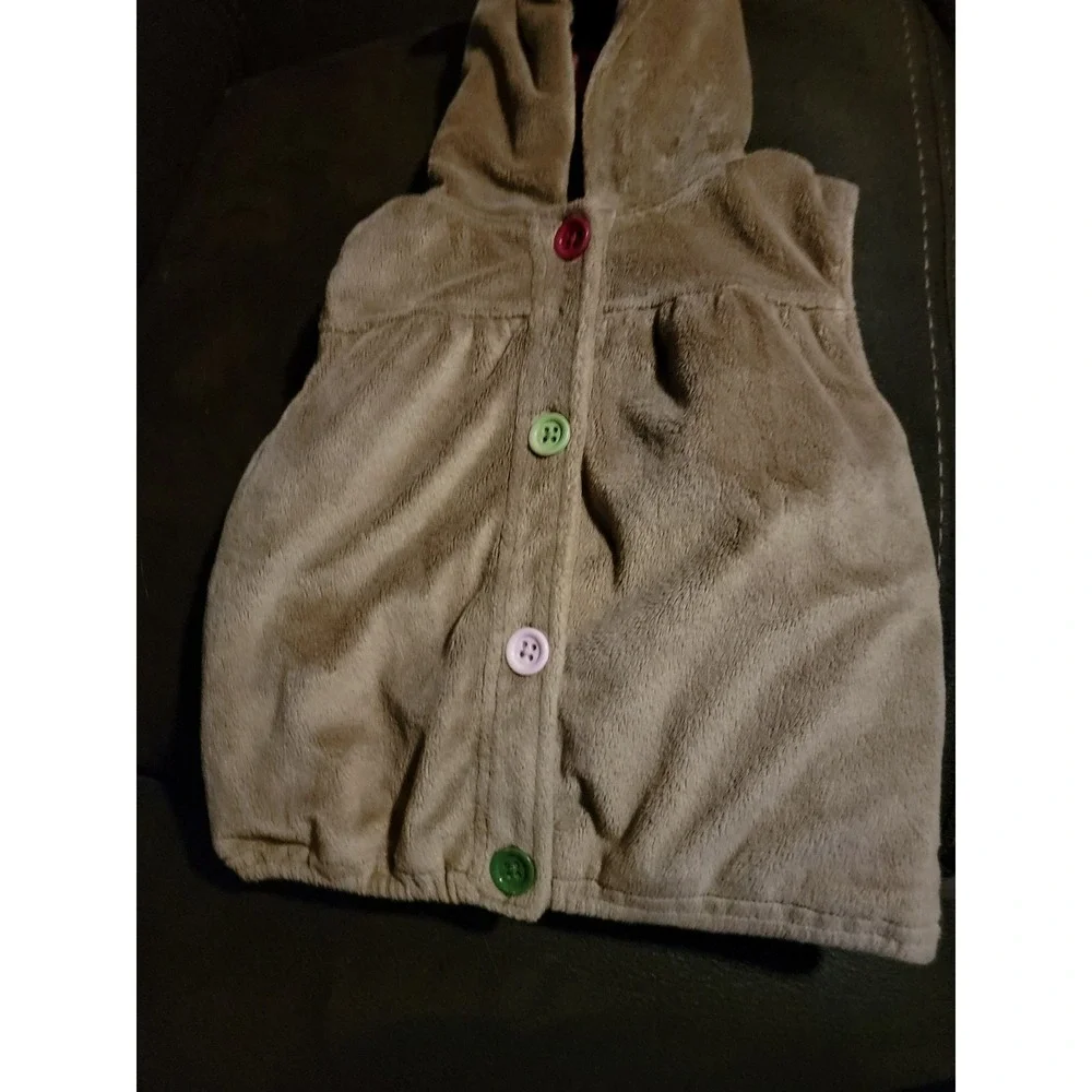Gymboree pups and kisses‎ fuzzy vest with ears size 2t 3t